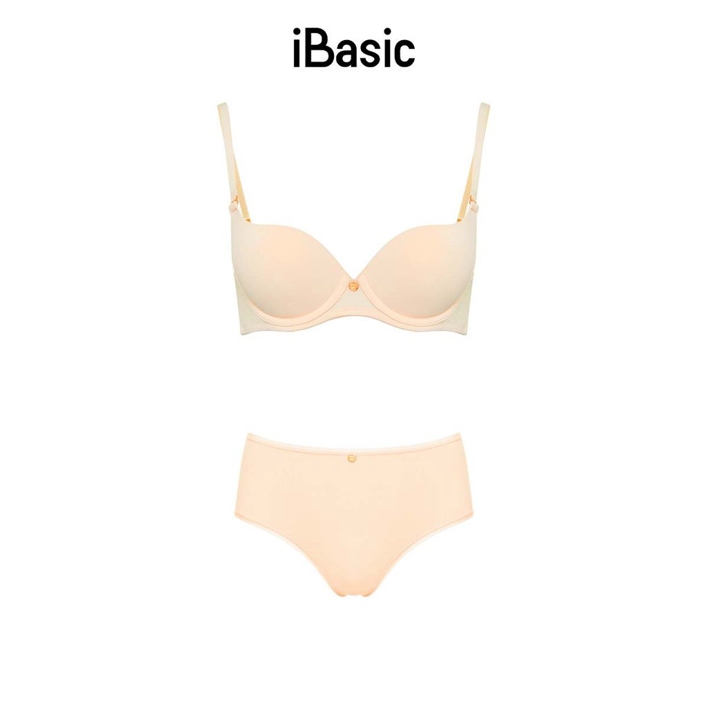 Set áo ngực có gọng mút mỏng trơn cup T-Shirt iBasic BRAW146 và quần PANW146