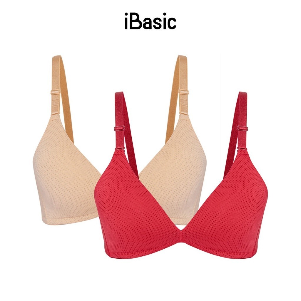 Combo 2 áo ngực Tshirt không gọng mút mỏng iBasic BRAW086-1