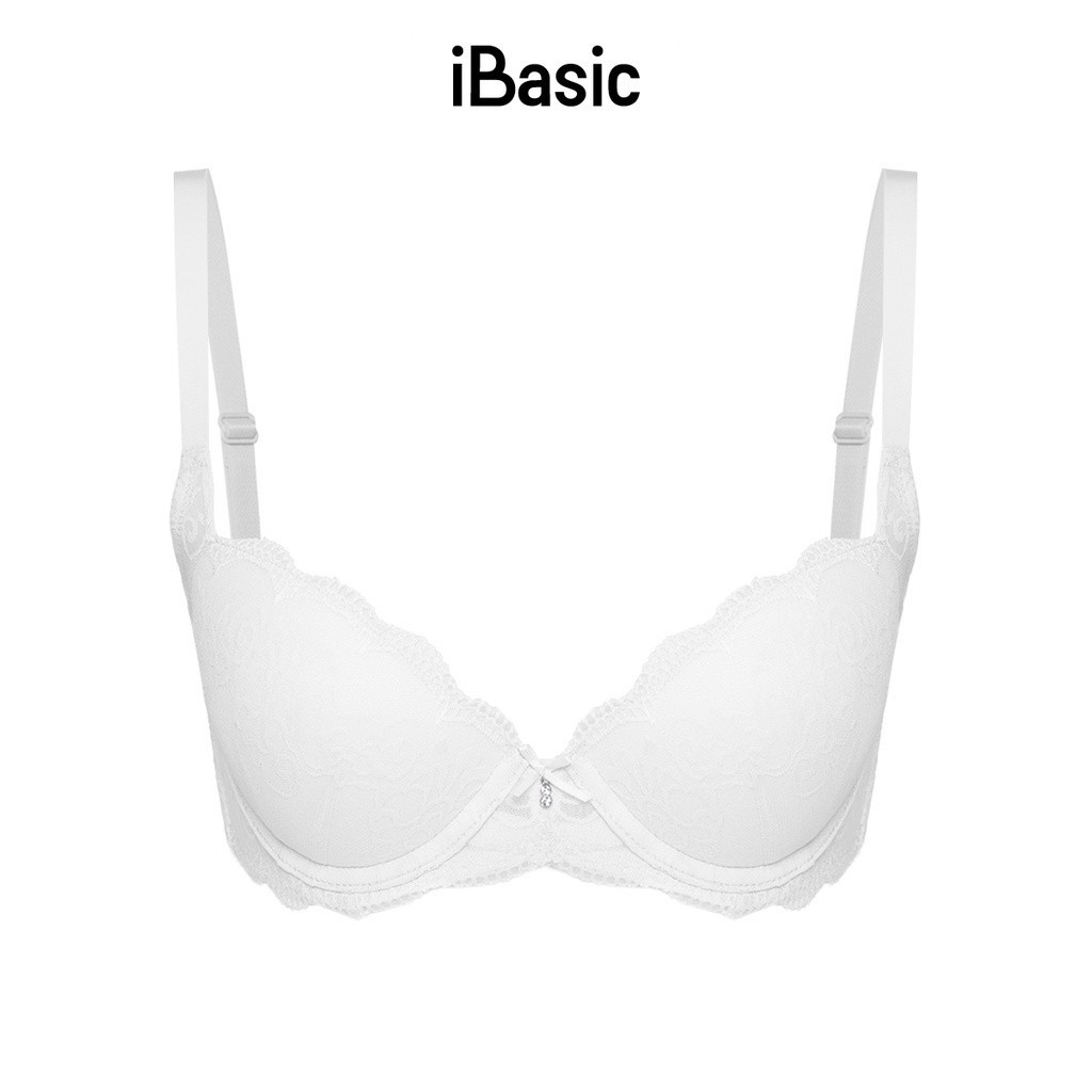 Áo ngực có gọng mút vừa ren Demi iBasic BRAW089