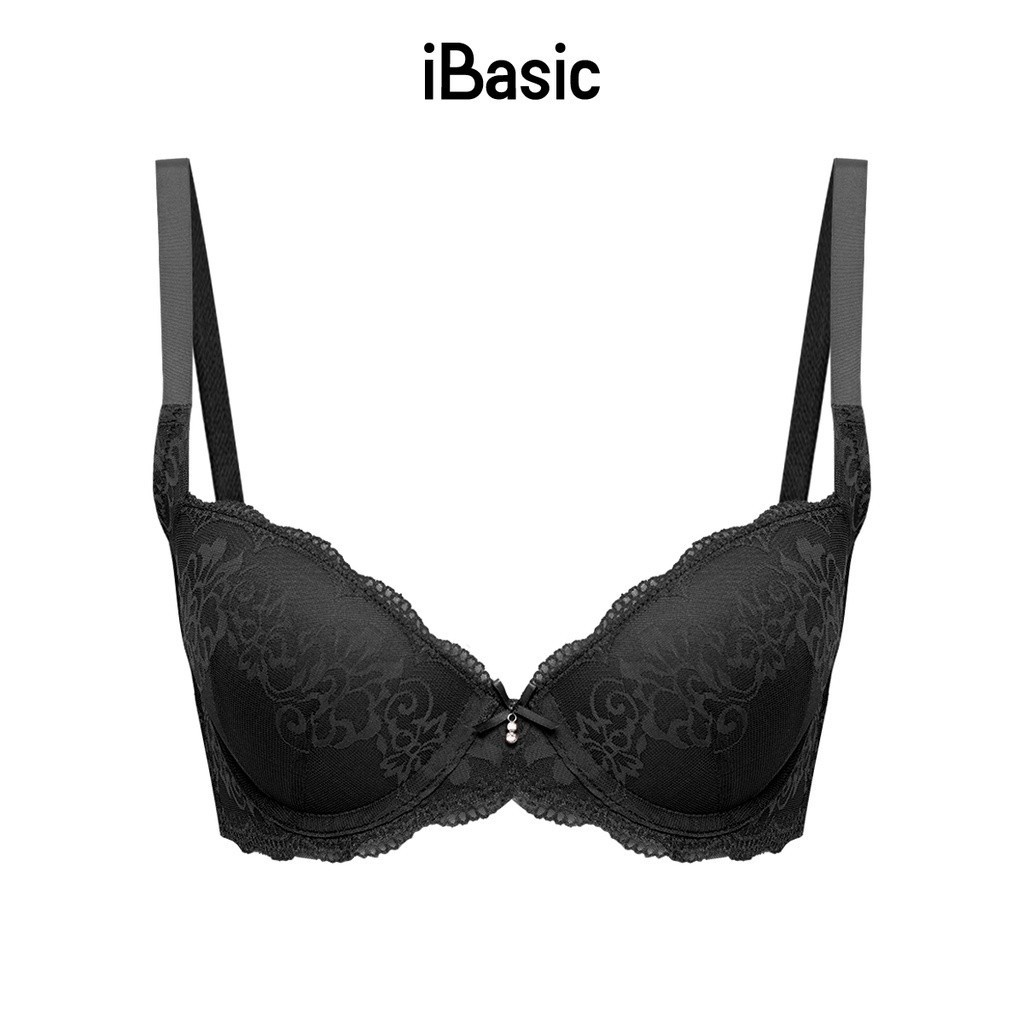 Áo ngực có gọng mút vừa ren Demi iBasic BRAW089