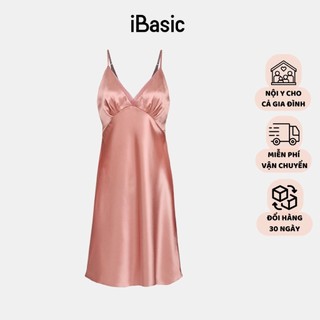 Đầm ngủ satin phối voan mềm mại iBasic SW026