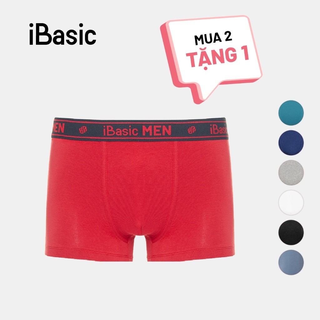 [MUA 2 TẶNG 1] Combo 3 quần lót nam trunk iBasic PANM078