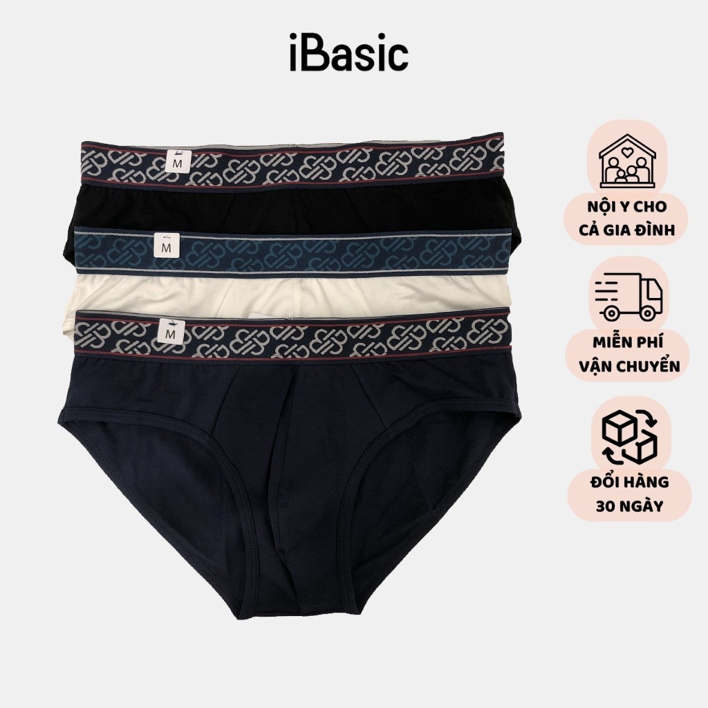 [MUA 2 TẶNG 1] Combo 3 quần lót nam Brief iBasic PANM077