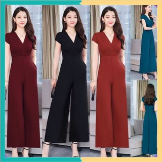 Jumpsuit Dài - Jumsuit dài ống suông xếp ly ngực xinh xắn J1093