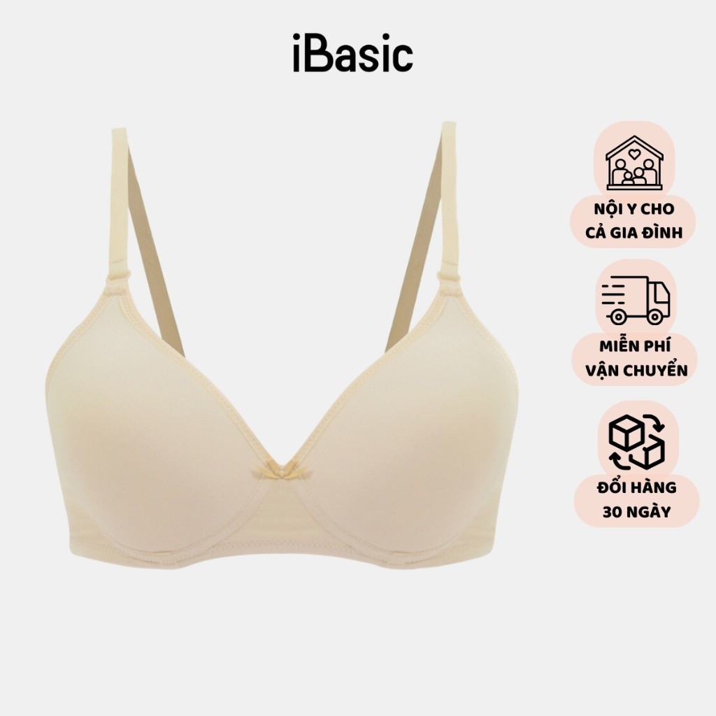 [MUA ÁO TẶNG QUẦN] Áo ngực không gọng mút mỏng phom T-shirt everyday iBasic VA029-1