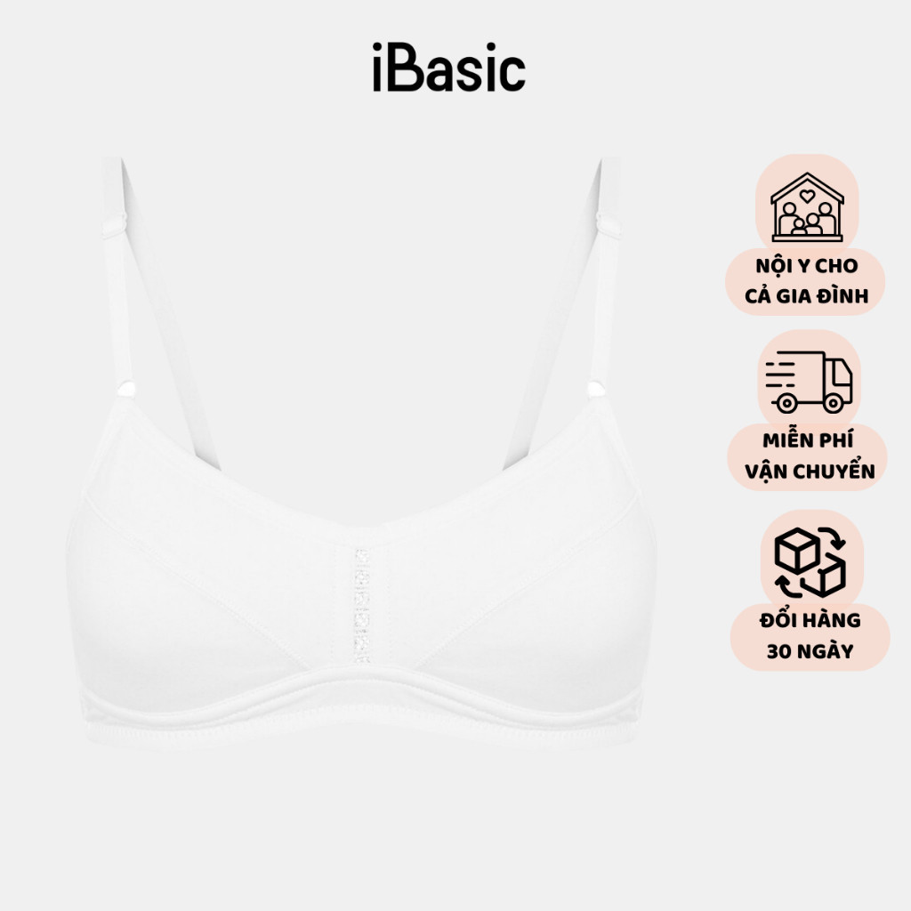 Áo ngực học sinh cotton cài sau iBasic VA107