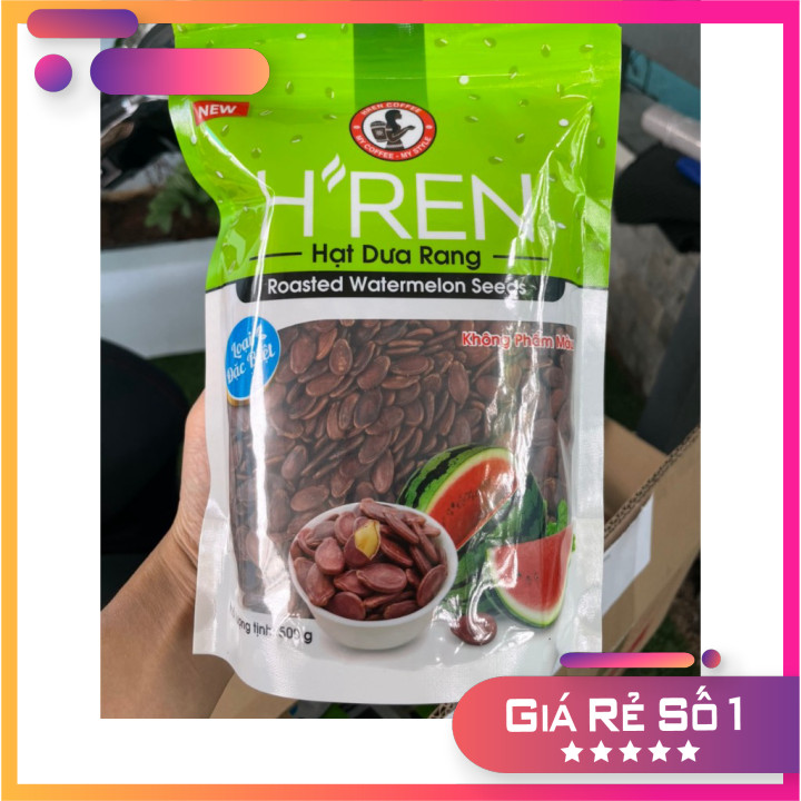 (Sỉ lẻ) Hạt Dưa Rang Mộc H'REN - Gói 500gr [chiết bao xá]