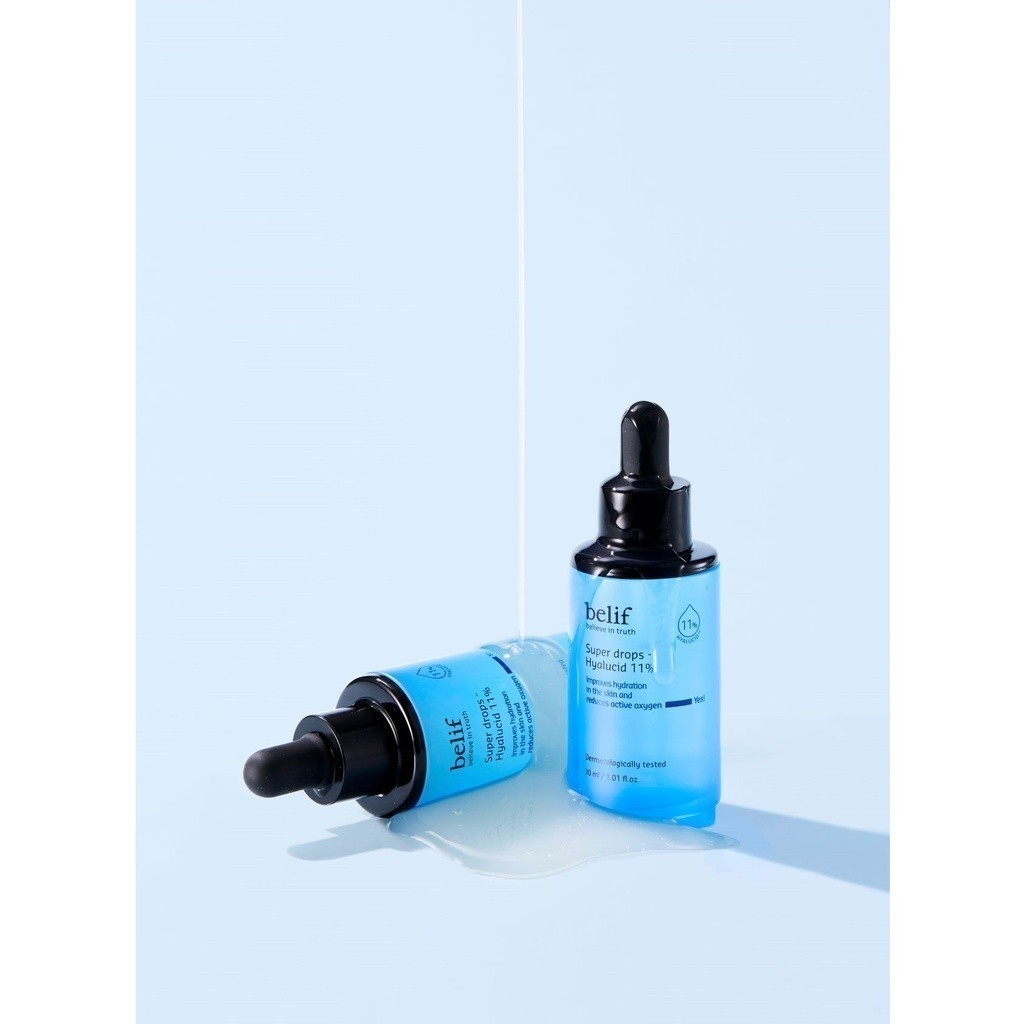 [HB Gift] Combo 6 Nước dưỡng cấp ẩm chuyên sâu chống oxy hóa belif Super Drops Hyalucid Water Treatment 5ml