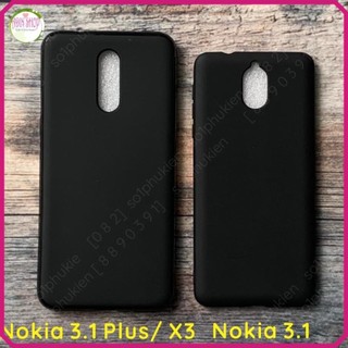 Ốp lưng Nokia 3.1 / 3.1+ (3.1Plus)/ X3 dẻo đen trơn TPU ốp cao cấp, bền đẹp