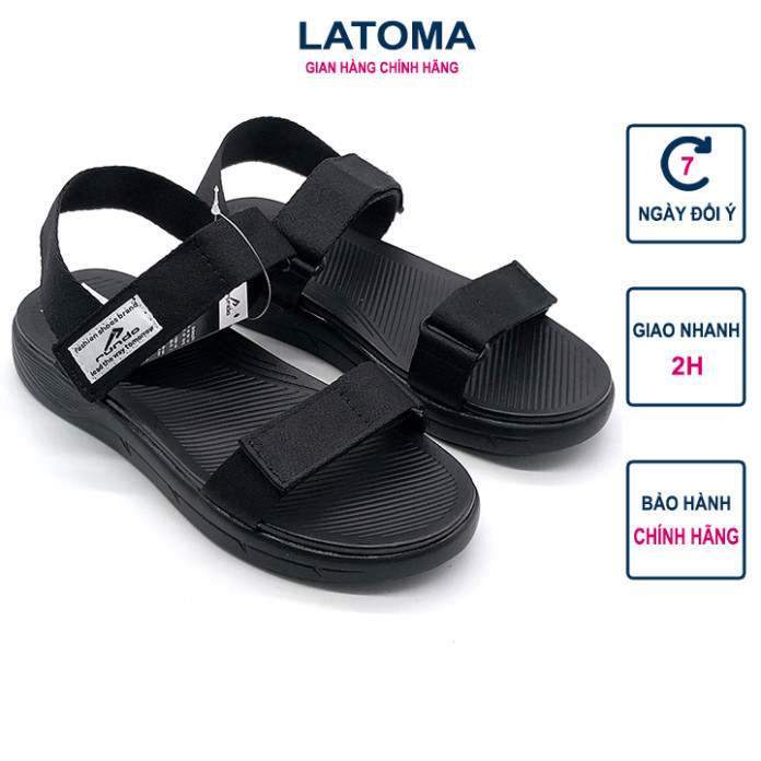 Giày sandal nam nữ trẻ em quai dù siêu nhẹ êm chân thời trang Latoma TA8313 (Đen) - Hàng mới về