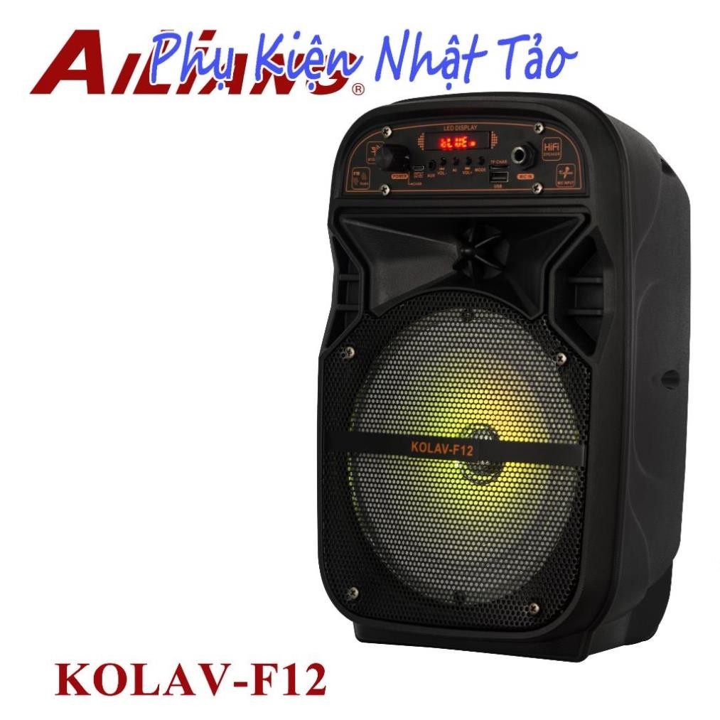 [Hot] Loa Bluetooth karaoke Kalov- F12, loa mini hát karaoke dành cho gia đình, có kèm mic, dây xạc