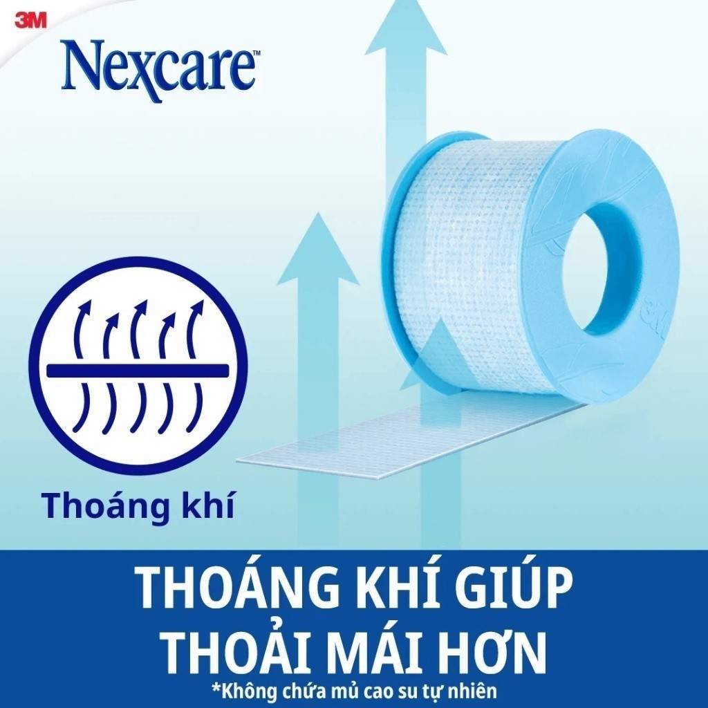 [GIFT] 3M™ Nexcare™ băng cuộn y tế dính chặt tháo dễ dàng sst-1 3M vỉ 1 cuộn