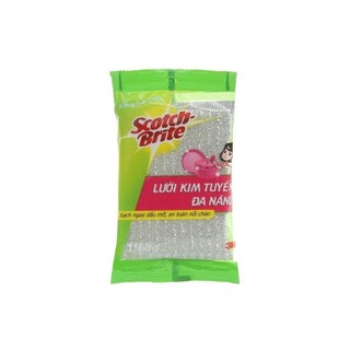 Miếng rửa chén kim tuyến 3M™ Scotch-Brite®, sạch ngay dầu mỡ, an toàn nồi chảo, 1 miếng