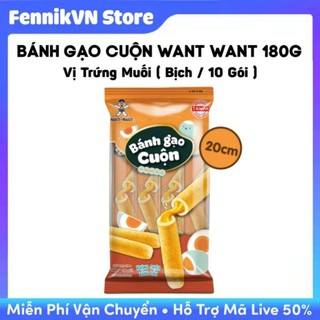 Bánh gạo cuộn want want vị trứng muối 180g
