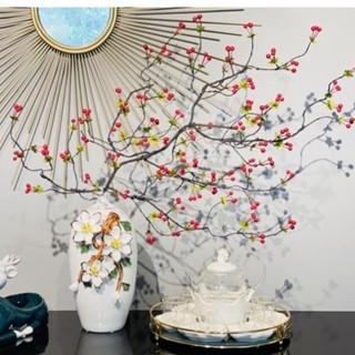 Hoa giả - Cành Lựu - Sơ ri cổ tài lộc trang trí ngày Tết