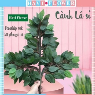 Lá giả - Cành lá si giả làm cây xanh cổ thụ trang trí nhà cửa quán cà phê rất đẹp