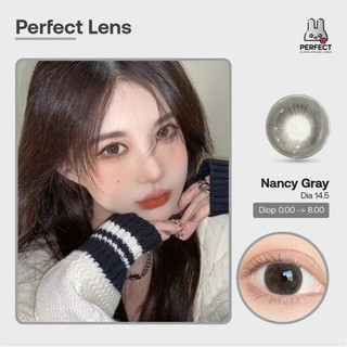 Lens Ảnh Mắt Thật, L1 Gray và Nancy Gray Perfect Lens, dia 14.5 , kính áp tròng xám giãn to, có độ cận, có viền