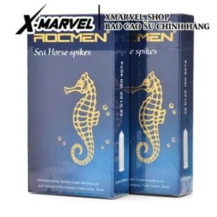 Bao Cao Su Gân Gai Tăng Khoái Cảm 10 chiếc Rocmen Brazil Cá ngựa xanh CODOMI