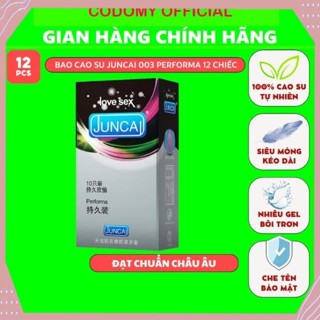 Bao cao su JUNCAI Performa kéo dài thời gian hộp 10 bao size 52mm