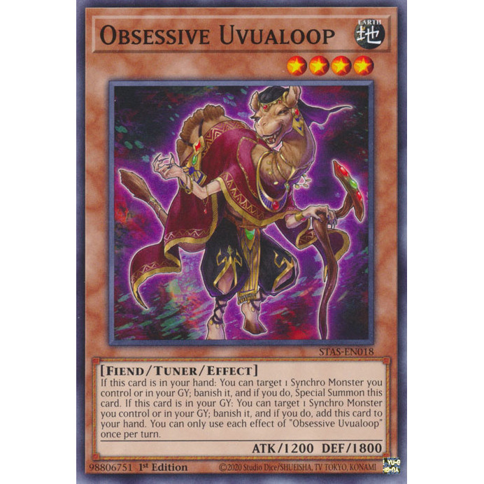 [ Bài Yugioh Chính Hãng ] Obsessive Uvualoop - STAS-EN018 - Common