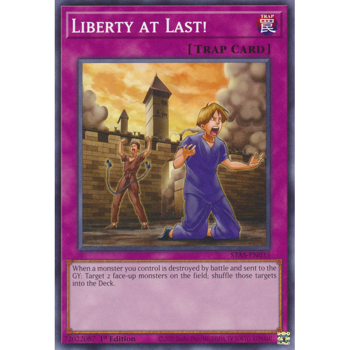 [ Bài Yugioh Chính Hãng ] Liberty at Last! - STAS-EN035 - Common