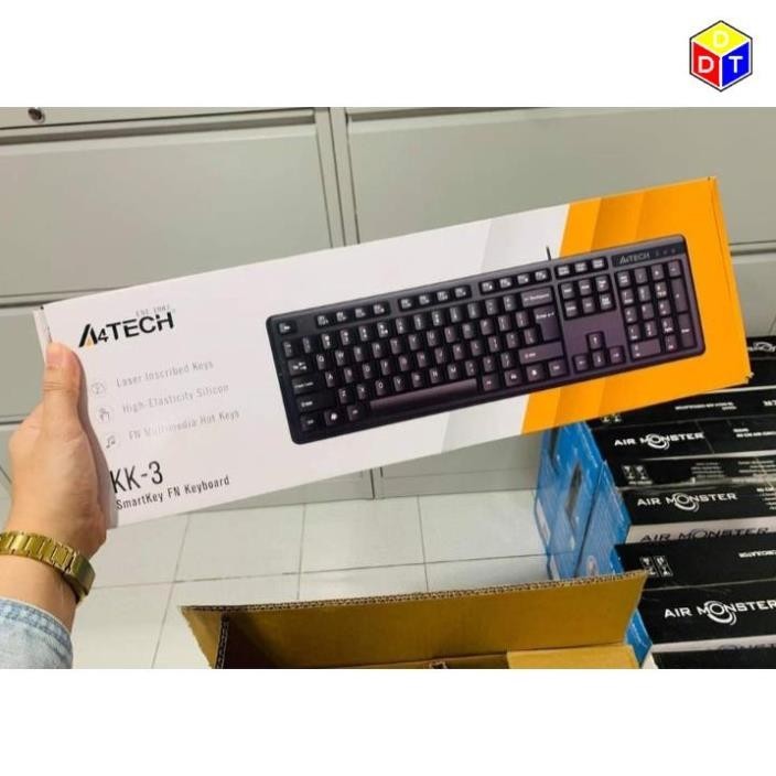 Keyboard A4tech KK 3 Usb - Chính Hãng Siêu Bền. Bảo hành 12 Tháng