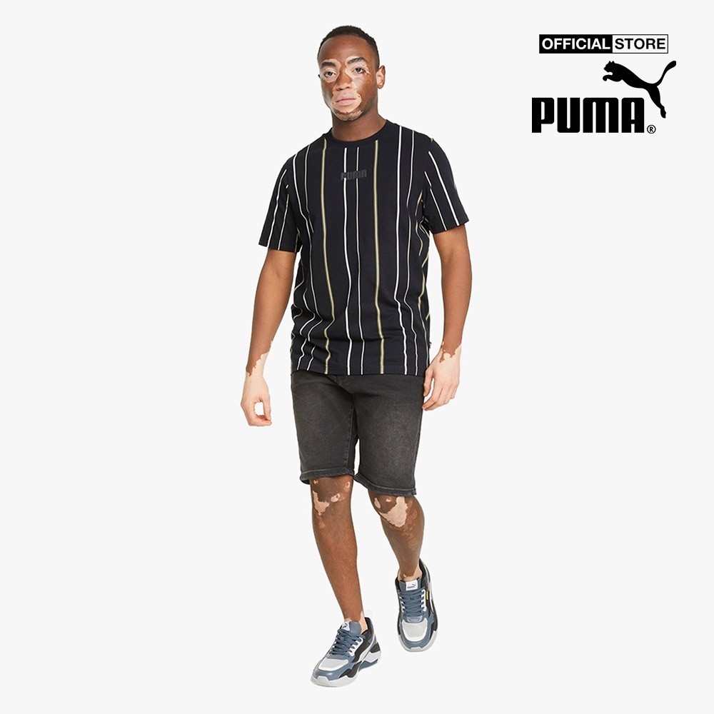 PUMA - Áo thun nam ngắn tay Modern Basics Striped 847408-01