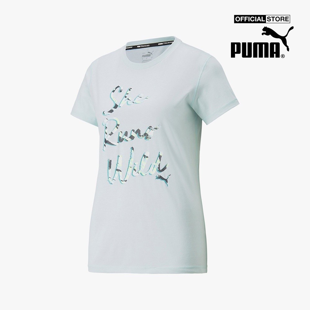 PUMA - Áo thun thể thao nữ tay ngắn Graphic Illustrated Training 521633-20