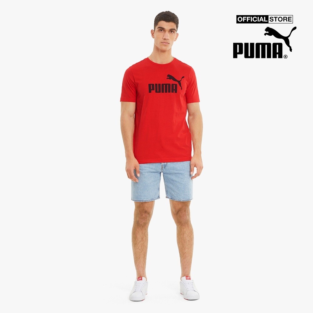 PUMA - Áo thun thể thao nam ngắn tay Essentials Logo Train 586666-11