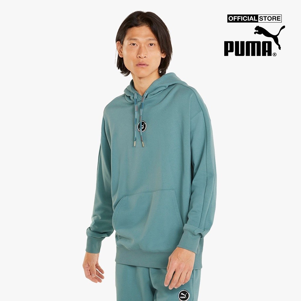 PUMA - Áo hoodie nam phối mũ trùm T7 Go For 534175-50
