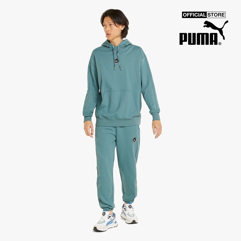 PUMA - Áo hoodie nam phối mũ trùm T7 Go For 534175-50