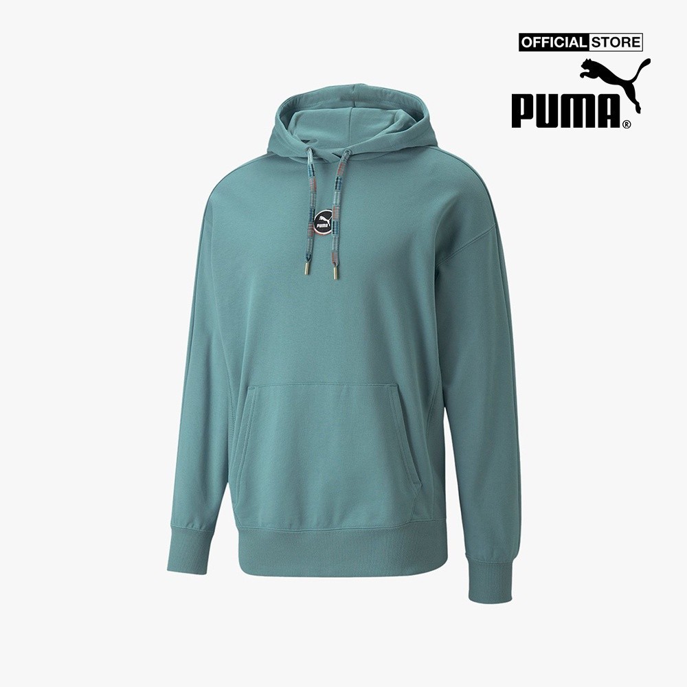 PUMA - Áo hoodie nam phối mũ trùm T7 Go For 534175-50