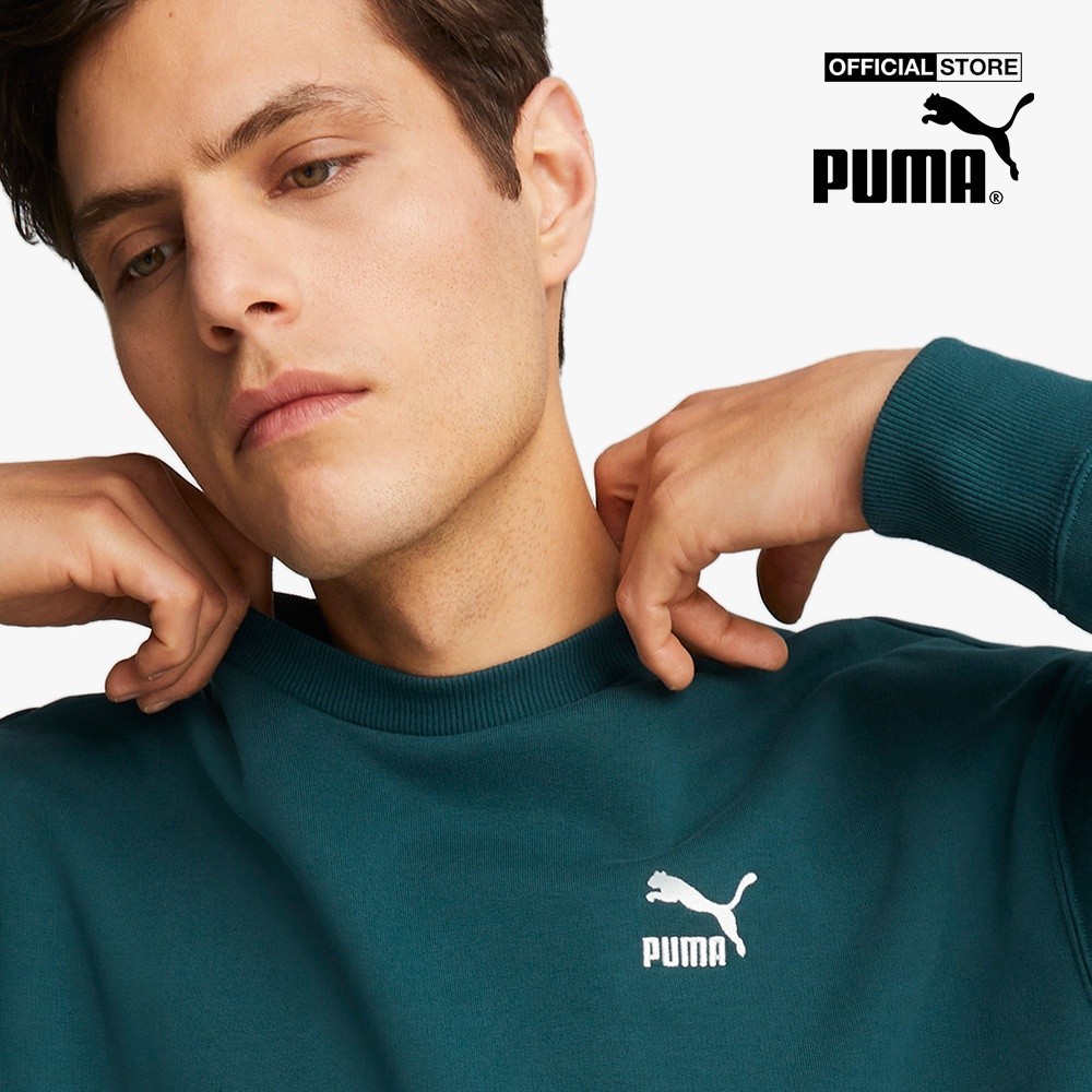 PUMA - Áo sweatshirt nam phom suông Classics Relaxed Crewneck 535599-24