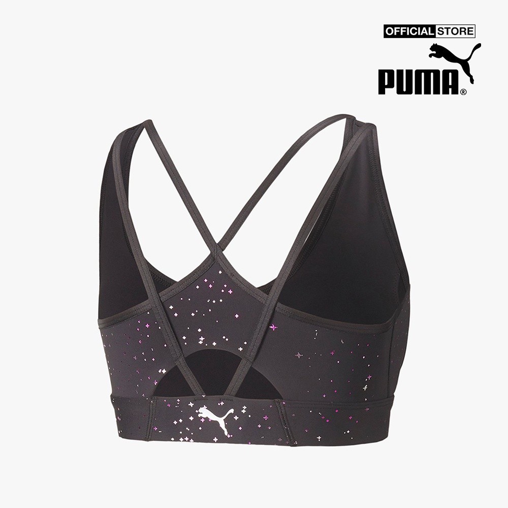 PUMA - Áo bra thể thao nữ Stardust Mid Impact Printed Training 521372-01