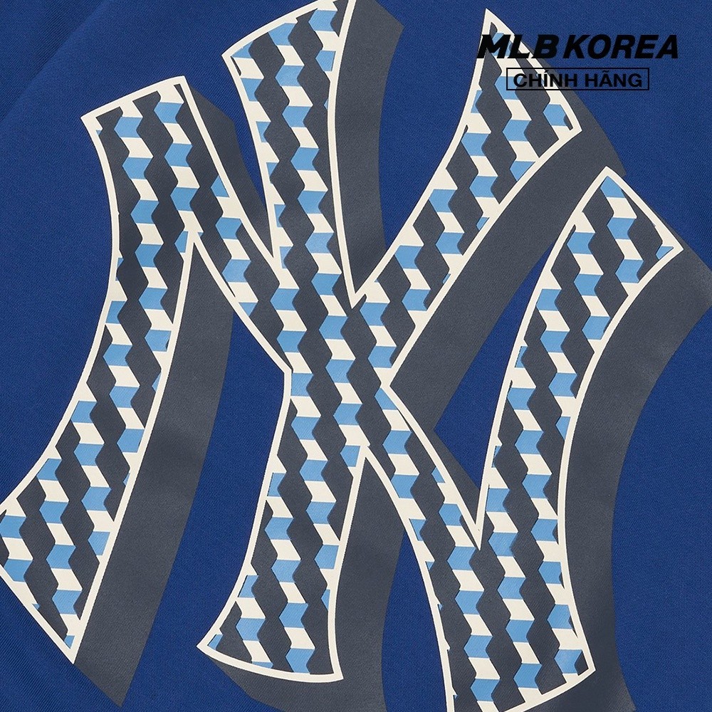 MLB - Áo hoodie tay dài phối mũ Cube Monogram Big Logo Overfit 3AHDM0424-50BLD