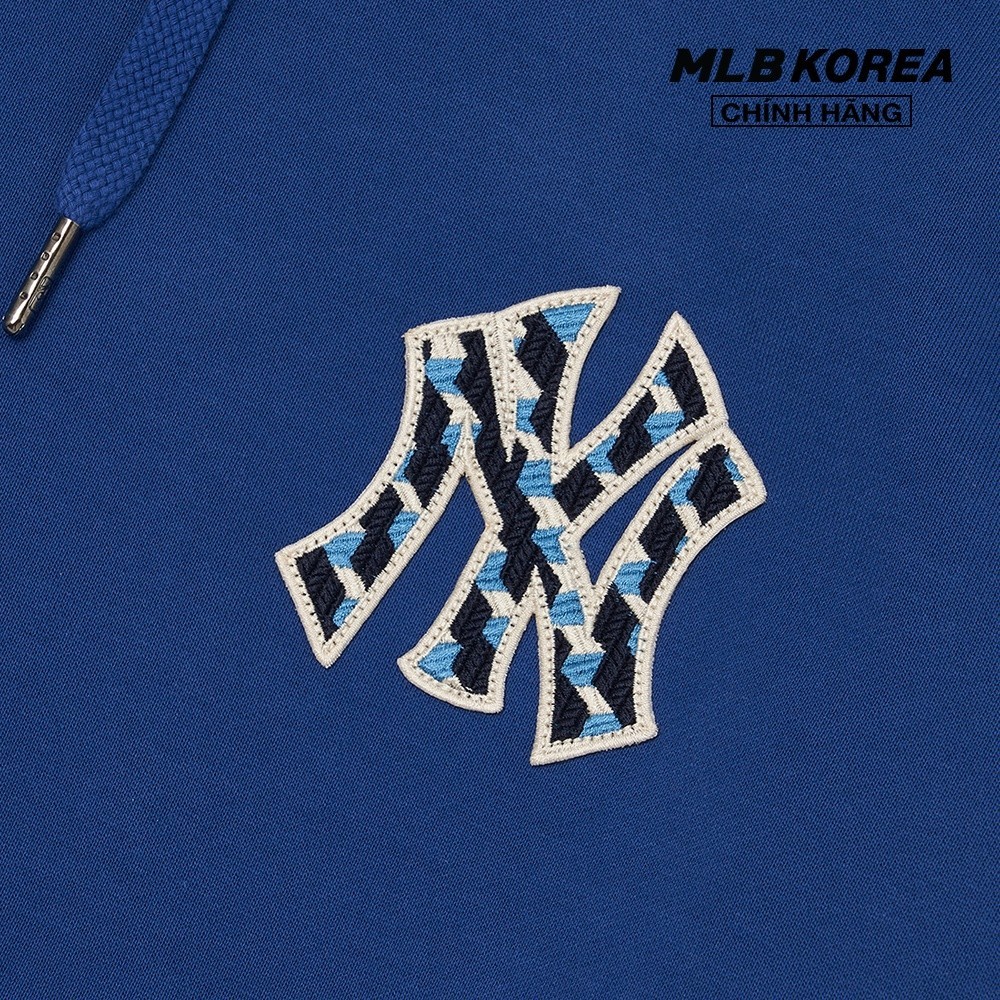 MLB - Áo hoodie tay dài phối mũ Cube Monogram Big Logo Overfit 3AHDM0424-50BLD