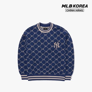 Mlb - áo sweatshirt tay dài phom suông monogram 3amtm0724-50nys