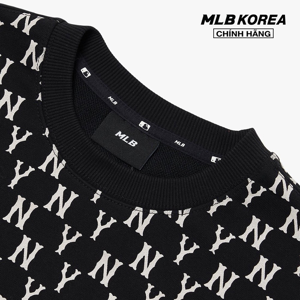 MLB - Áo sweatshirt tay dài cổ tròn Monogram Allover Overfit 3AMTM0221-50BKS