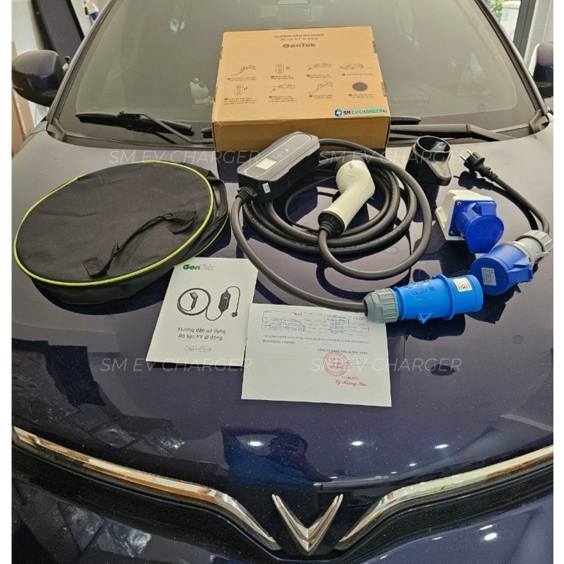 GENTEK 7.4KW - Sạc nhanh xe ô tô điện Vinfast Volvo Kia Huyndai chuẩn TYPE 2 -G702- TIÊU CHUẨN TCVN 13078 - Chính Hãng