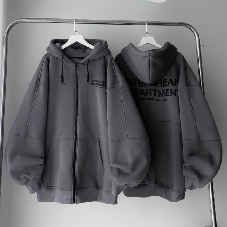 [ẢNH THẬT-CÓ SẴN] Áo Khoác Nỉ Hoodie Zip INTERBREAK Nhiều Màu Form Rộng Unisex Nam Nữ - Áo Hoodie dây kéo Jaystoree 🖤