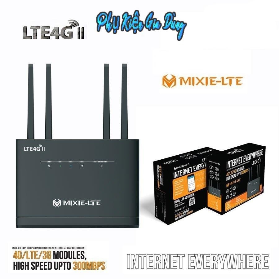 Router Wifi 4G LTE MIXIE II Chính hãng (4 Anten - 32 user - 4 Cổng Lan) Bảo hành 24 Tháng .