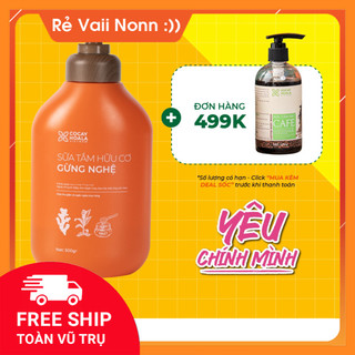Sữa tắm thảo dược gừng nghệ giữ ấm cơ thể cocayhoala 500g - dành riêng cho mẹ bầu, mẹ sau sinh