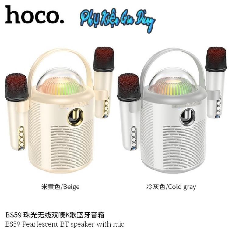 Loa Bluetooth Karaoke PEARLESCENT BS59 CÓ MIC hoco - Loa mini karaoke cực hay, âm thanh chuẩn, rẻ, đẹp .