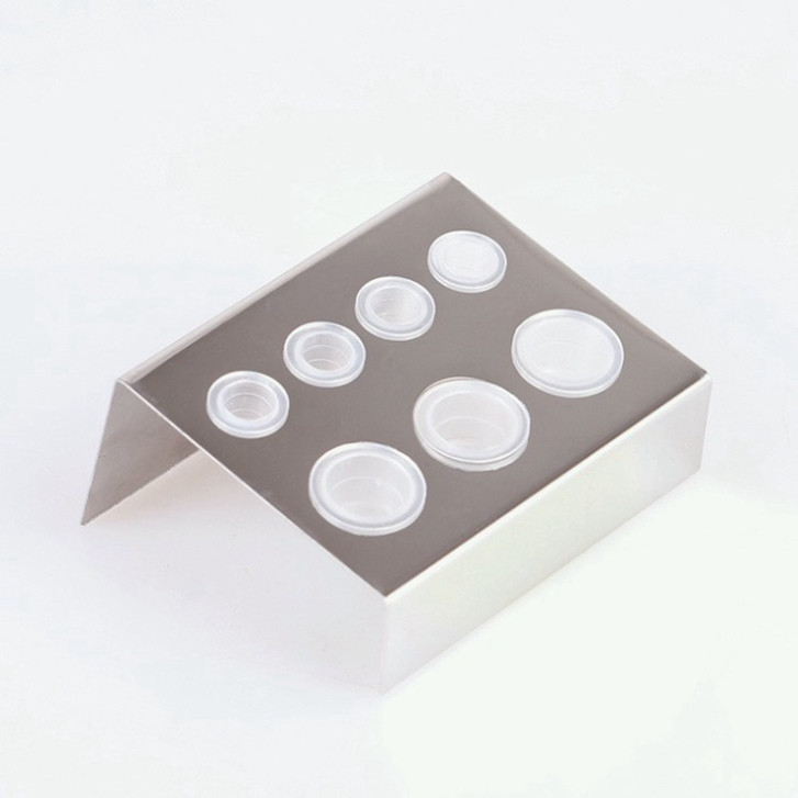 Đế Kim Loại Đựng Hũ(chum) Mực Phun Xăm 7 Lỗ To Nhỏ Màu Đen,màu trắng