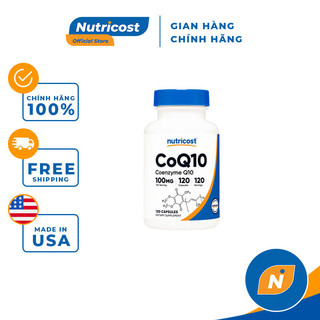 Viên Uống Hỗ Trợ Tim Mạch, Cải Thiện Thị Lực Nutricost Coq10 120 Viên