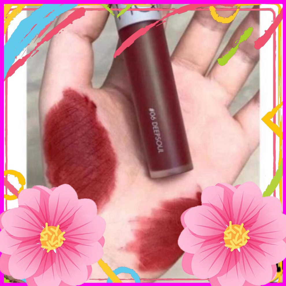 Son kem lì Romand Zero Velvet Tint 06 Deep Soul red color nâu