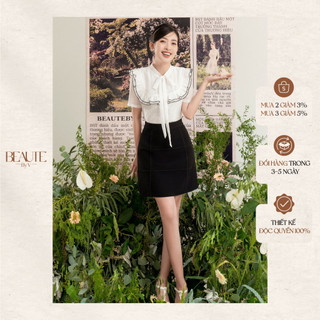 Beautebyv - chân váy dáng a chạy ren ô meloria