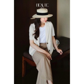 Beautebyv - áo blazer blanche