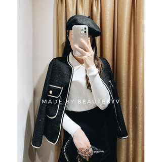Beautebyv - áo tweed blazer new bling