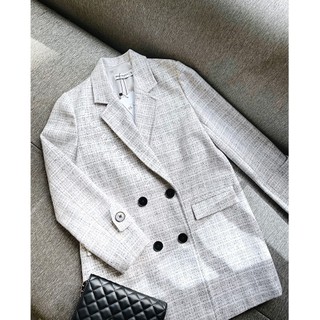 BEAUTEBYV - Áo dạ kẻ Winter 2020